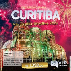 <b>🇧🇷 CURITIBA + ILHA DO MEL 🏝 </b>Réveillon <b>SAÍDA 29/12 </b> INCLUSO JANTAR
