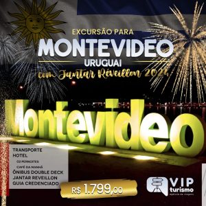 🇺🇾 <b>MONTEVIDÉU 🇺🇾- </b> Réveillon <b>SAÍDA 29/12 </b> INCLUSO JANTAR