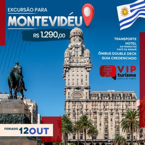 <b>🇺🇾 MONTEVIDÉU 🇺🇾 </b> - Feriadão 12.10 <b>** R$ 1290, à vista** </b>