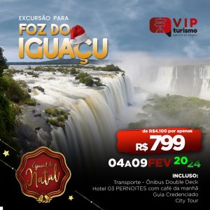 <b>🦋FOZ DO IGUAÇU 🌈 </b> 04 à 09/02 <b>** PROMO 799,**</b>