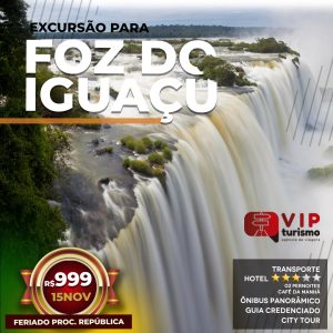 <b>🦋FOZ DO IGUAÇU 🌈 </b> Feriadão 15/11 <b>** LOTADO**</b>
