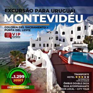 <b>🇺🇾 MONTEVIDÉU 🇺🇾 </b> - Feriadão Dia do Gaúcho <b>** R$ 1299, à vista** </b>