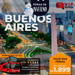 <b>🇦🇷 BUENOS AIRES 🇦🇷 - </b> Férias de Inverno - SAÍDA 18/07 <b>** R$ 1899, à vista**</b>