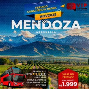 🇦🇷<b> MENDOZA </b>🇦🇷 Feriadão C. Negra - <b> R$ 1.999, à vista </b>