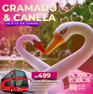Especial Namorados <b> ❤ GRAMADO & CANELA - C/ HOTEL ❤ </b>14 e 15/06 <b>**R$ 499,00 a vista**</b>